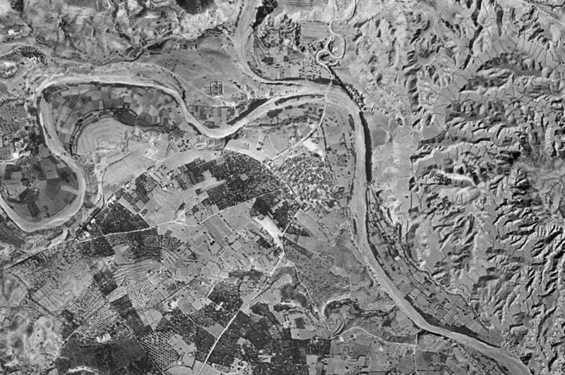 Ortofoto de 1956-1957 del núcleo de Antas