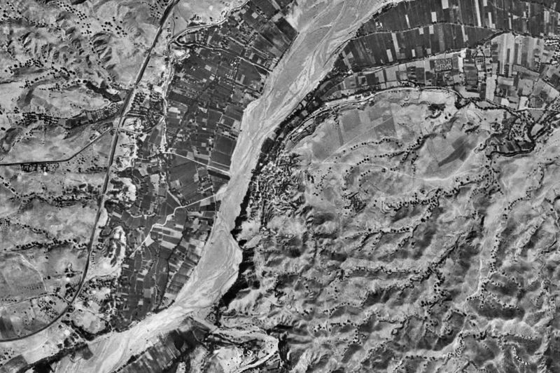 Ortofoto de 1956-1957 del núcleo de Arboleas