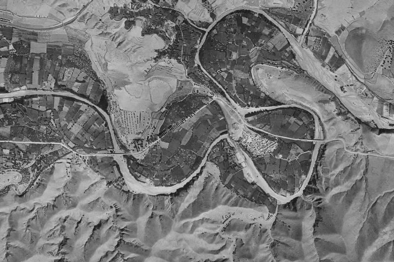 Ortofoto de 1956-1957 del núcleo de Armuña de Almanzora