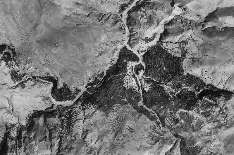 Ortofoto de 1956-1957 del núcleo de Bacares
