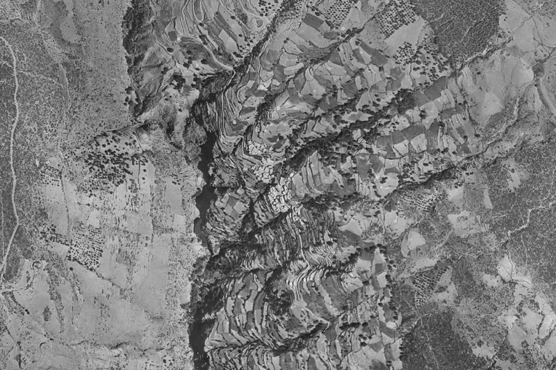Ortofoto de 1956-1957 del núcleo de Bayárcal