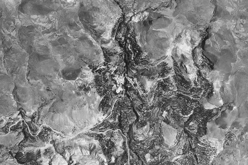 Ortofoto de 1956-1957 del núcleo de Beires