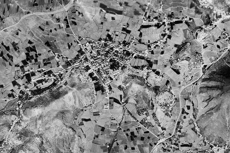 Ortofoto de 1956-1957 del núcleo de Berja