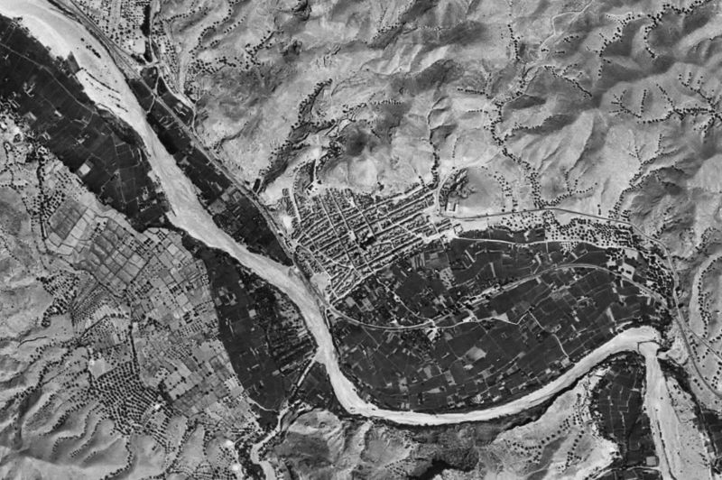 Ortofoto de 1956-1957 del núcleo de Cantoria