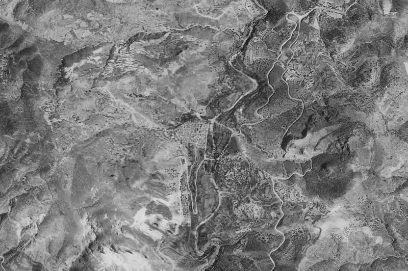 Ortofoto de 1956-1957 del núcleo de Cóbdar