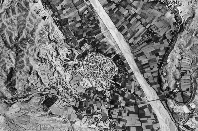Ortofoto de 1956-1957 del núcleo de Cuevas del Almanzora