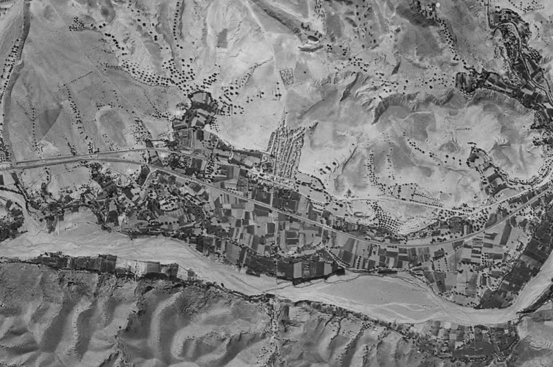 Ortofoto de 1956-1957 del núcleo de Fines