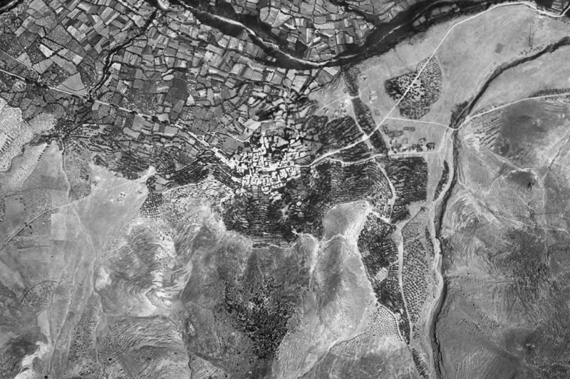 Ortofoto de 1956-1957 del núcleo de Fondón