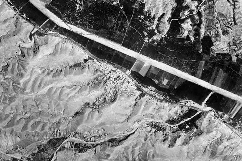 Ortofoto de 1956-1957 del núcleo de Gádor