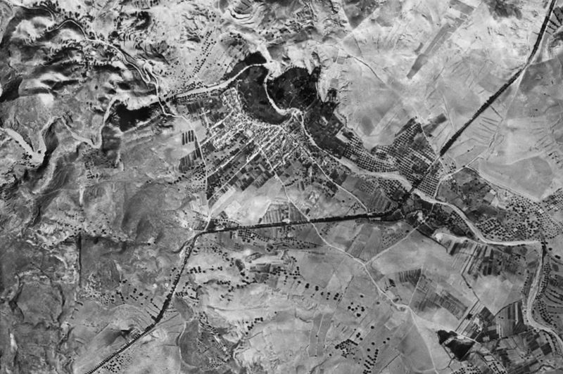 Ortofoto de 1956-1957 del núcleo de Los Gallardos