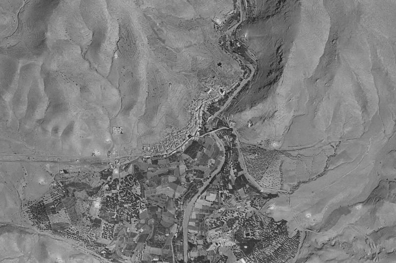 Ortofoto de 1956-1957 del núcleo de Gérgal