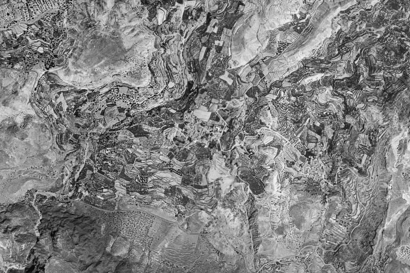 Ortofoto de 1956-1957 del núcleo de Huécija