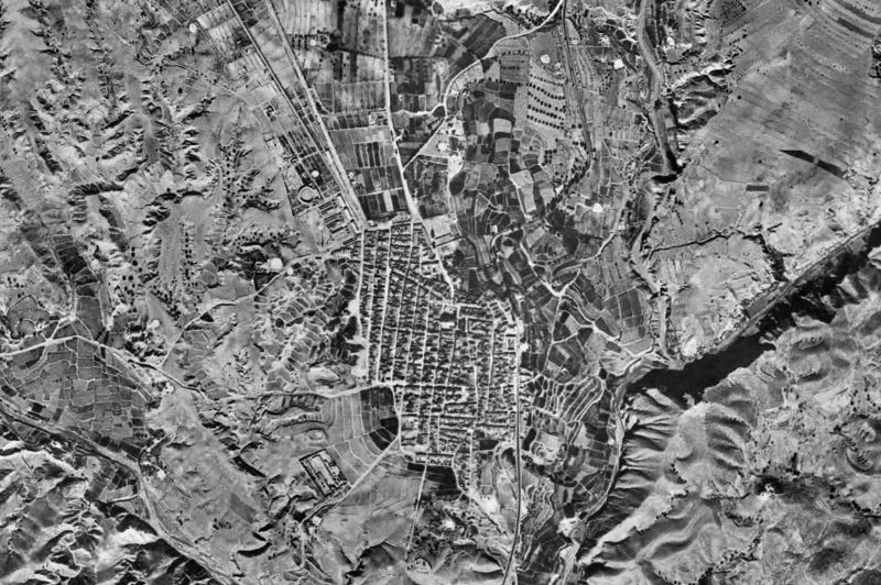 Ortofoto de 1956-1957 del núcleo de Huércal-Overa