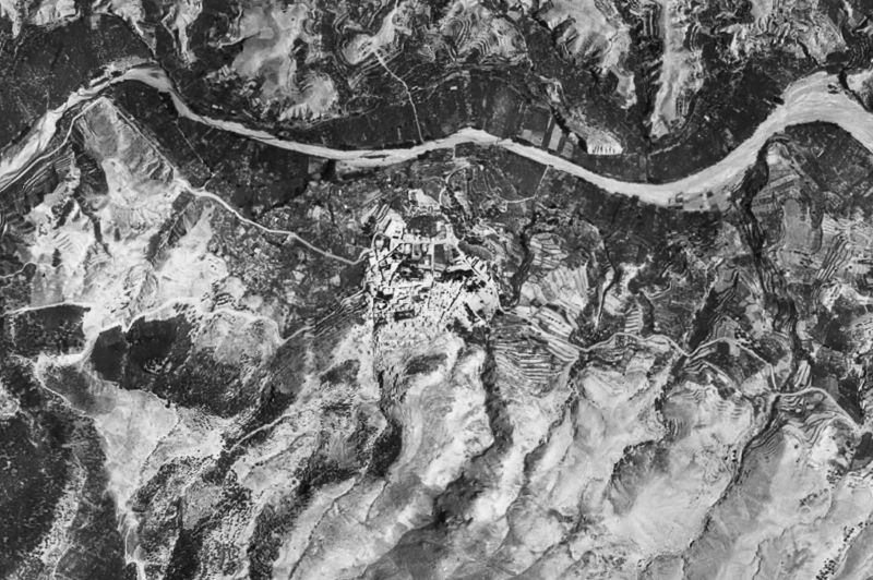 Ortofoto de 1956-1957 del núcleo de Instinción