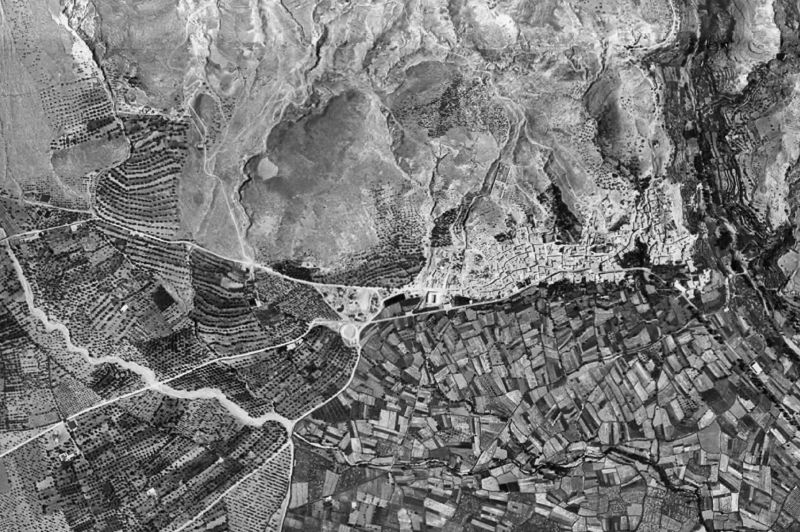 Ortofoto de 1956-1957 del núcleo de Laujar de Andarax