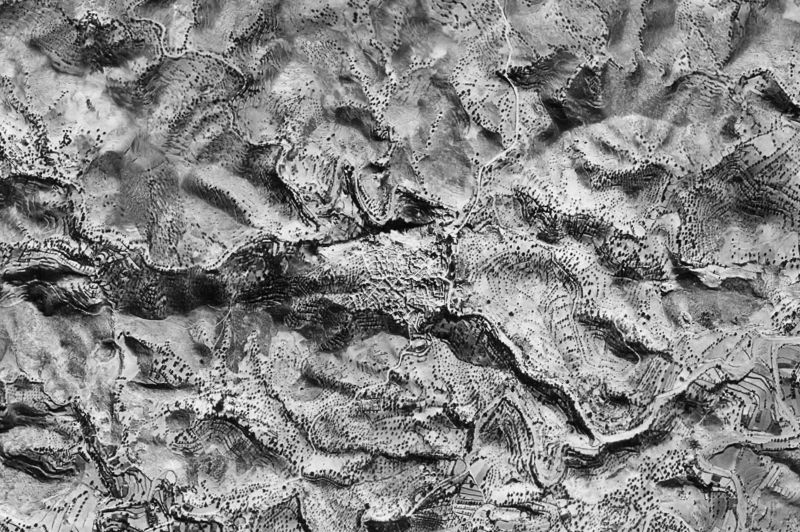 Ortofoto de 1956-1957 del núcleo de Lubrín