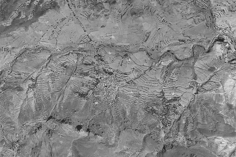 Ortofoto de 1956-1957 del núcleo de Lucainena de las Torres