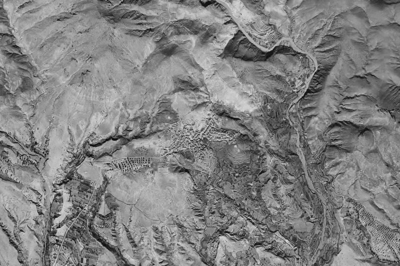Ortofoto de 1956-1957 del núcleo de Lúcar