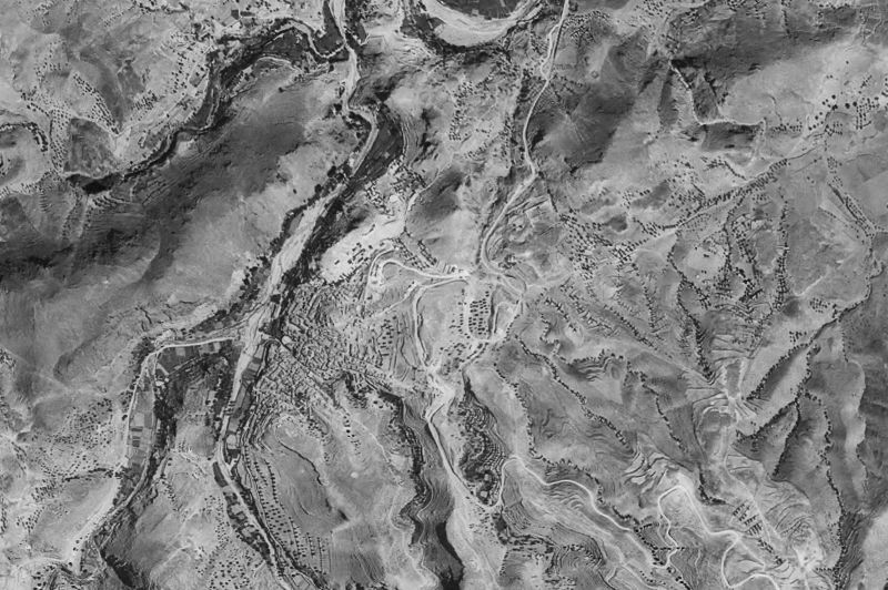 Ortofoto de 1956-1957 del núcleo de Macael