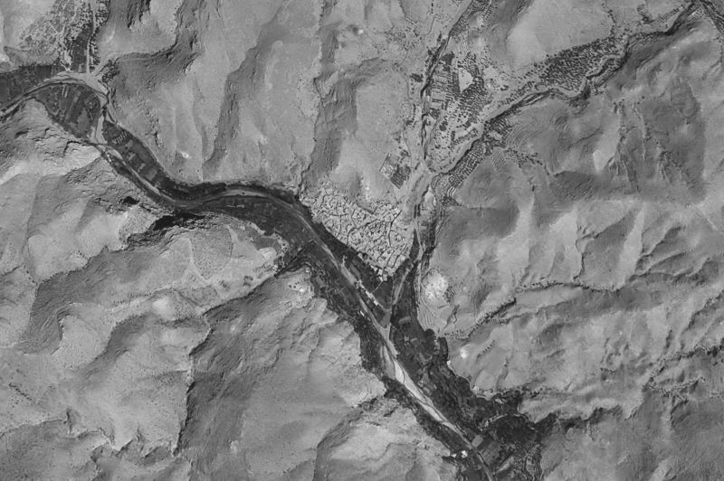 Ortofoto de 1956-1957 del núcleo de Nacimiento