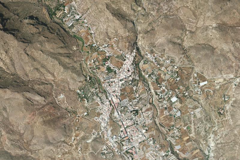 Ortofoto actual del núcleo de Níjar