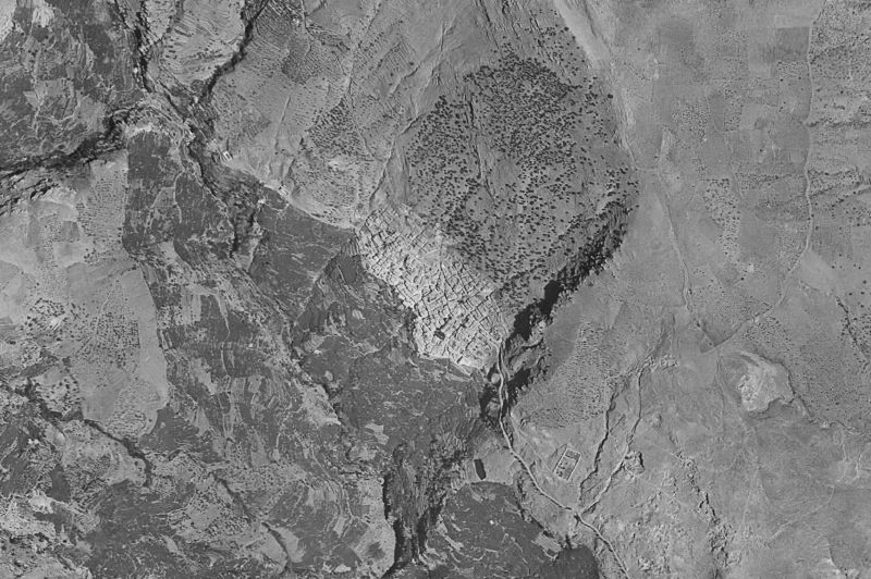 Ortofoto de 1956-1957 del núcleo de Ohanes