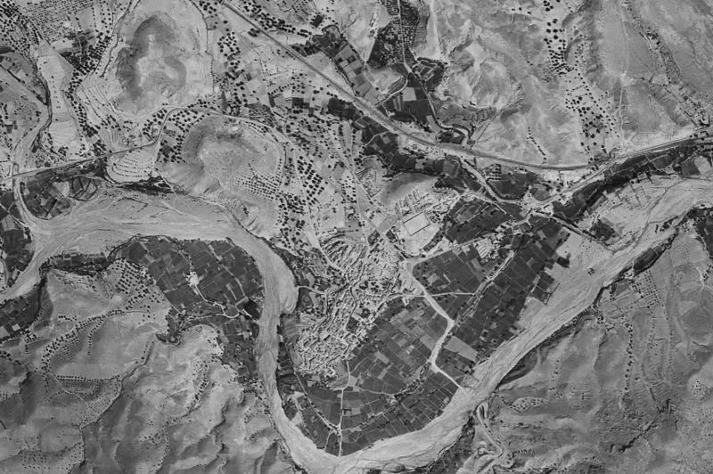 Ortofoto de 1956-1957 del núcleo de Olula del Río