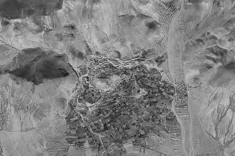 Ortofoto de 1956-1957 del núcleo de Oria