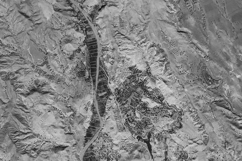 Ortofoto de 1956-1957 del núcleo de Partaloa
