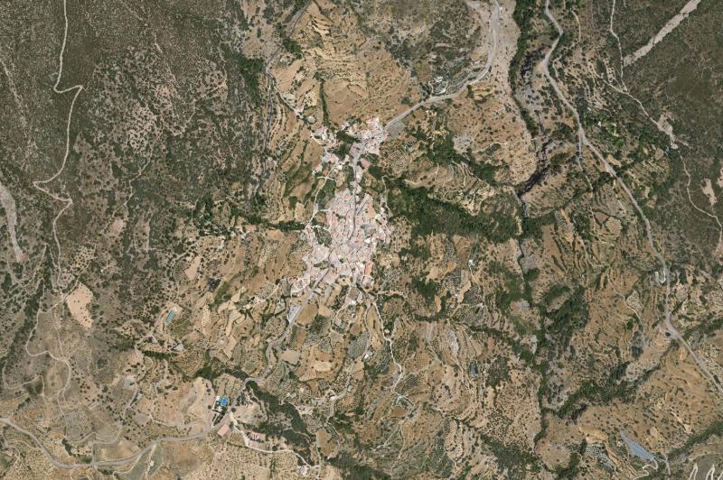 Ortofoto actual del núcleo de Paterna del Río