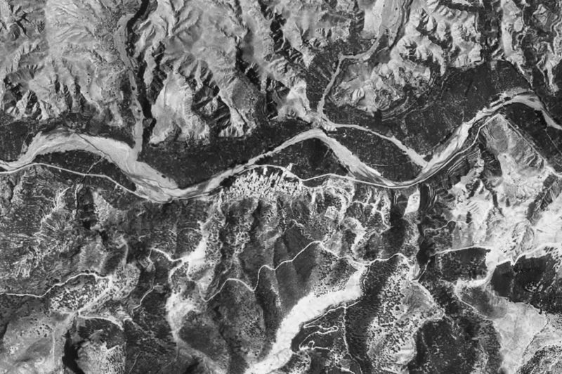 Ortofoto de 1956-1957 del núcleo de Rágol