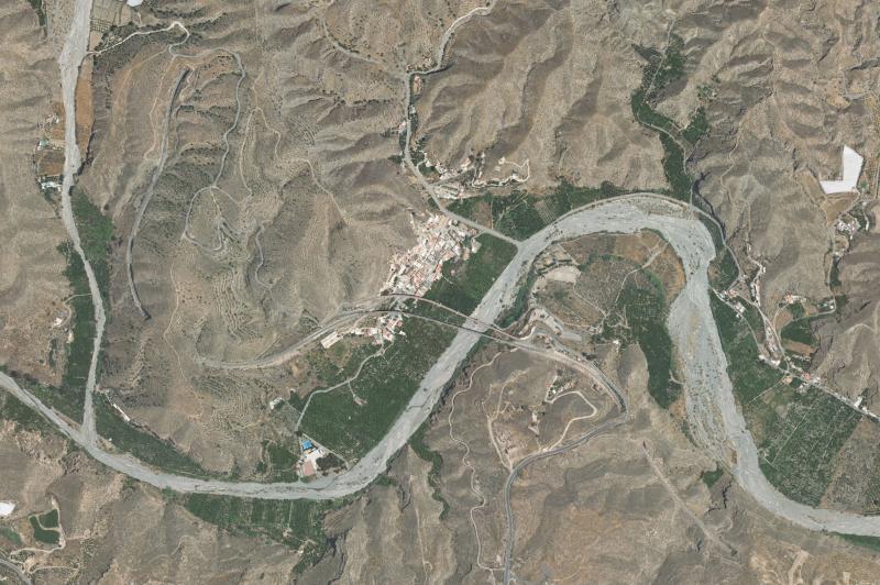 Ortofoto actual del núcleo de Santa Fe de Mondújar