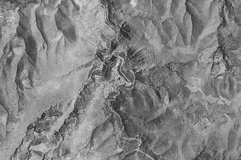 Ortofoto de 1956-1957 del núcleo de Sierro