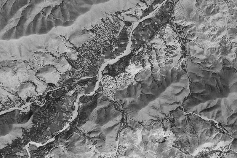 Ortofoto de 1956-1957 del núcleo de Suflí
