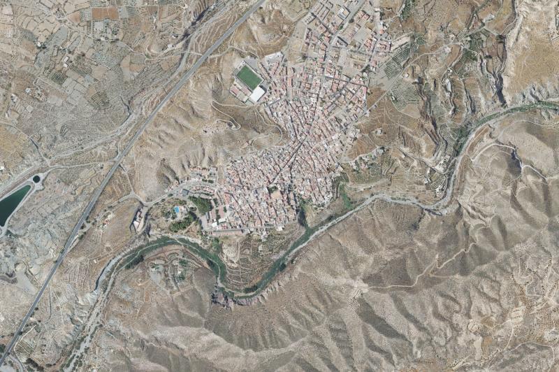 Ortofoto actual del núcleo de Tabernas