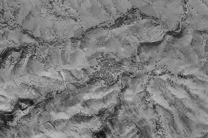 Ortofoto de 1956-1957 del núcleo de Tahal