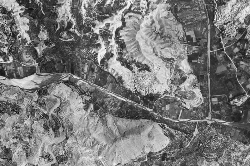 Ortofoto de 1956-1957 del núcleo de Terque