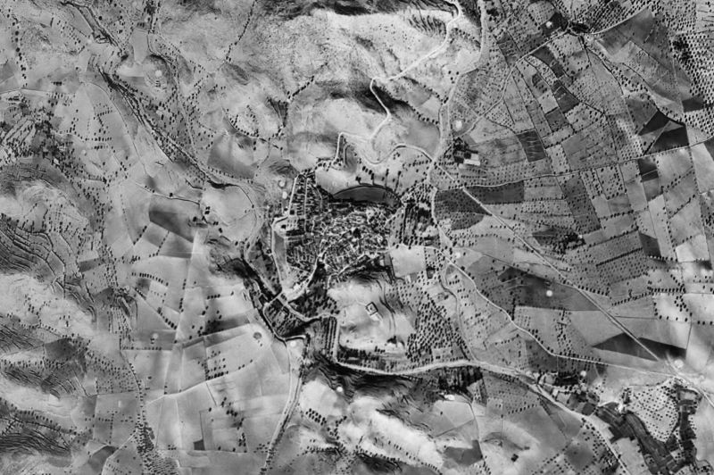 Ortofoto de 1956-1957 del núcleo de Uleila del Campo