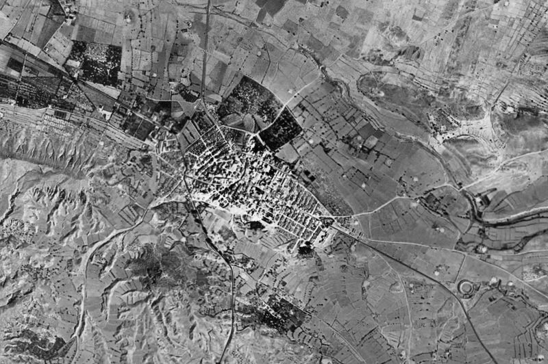 Ortofoto de 1956-1957 del núcleo de Vera