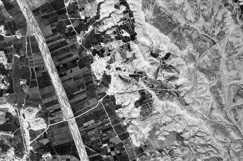 Ortofoto de 1956-1957 del núcleo de Viator
