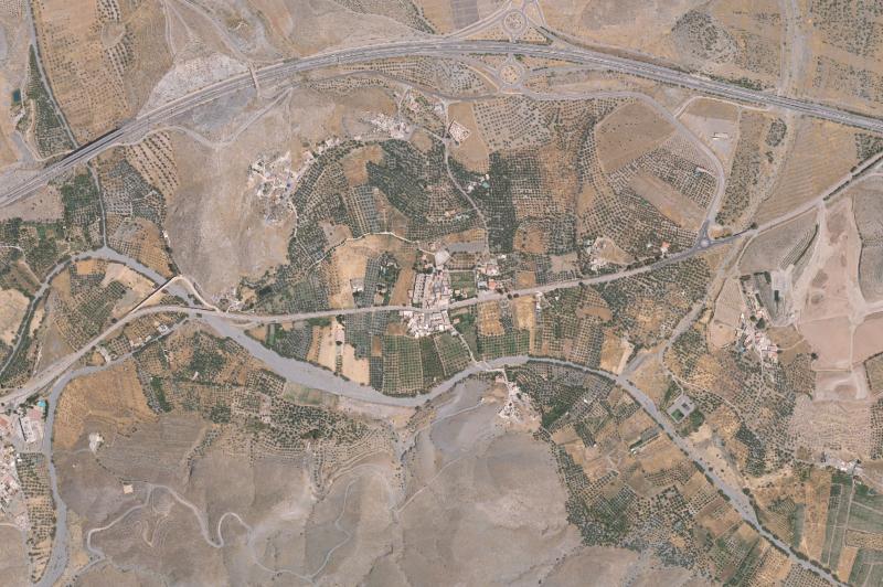 Ortofoto actual del núcleo de Las Tres Villas