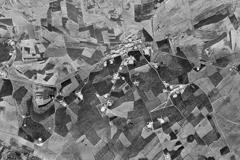 Ortofoto de 1956-1957 del núcleo de La Mojonera