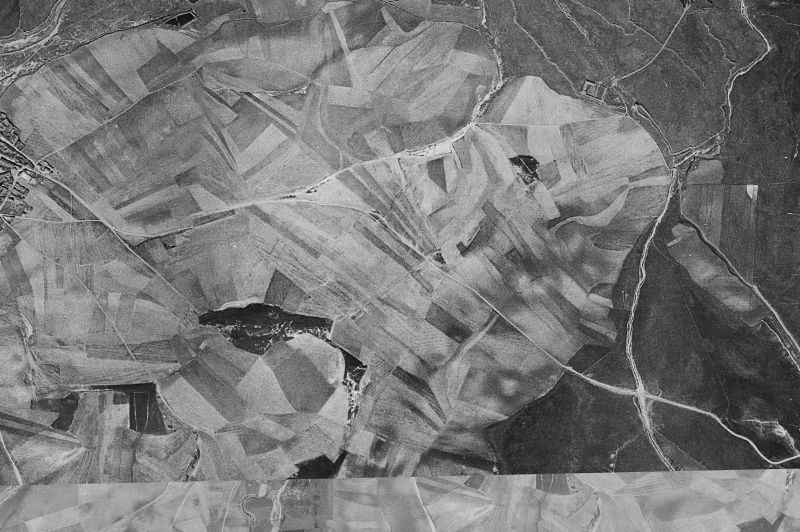 Ortofoto de 1956-1957 del núcleo de Albornos