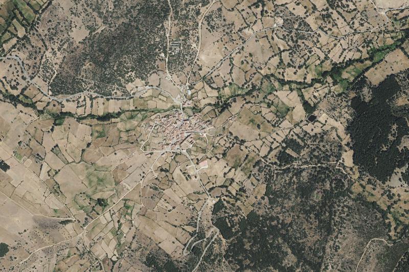 Ortofoto actual del núcleo de Aldeanueva de Santa Cruz