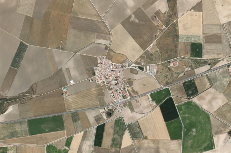 Ortofoto actual del núcleo de Aldeaseca