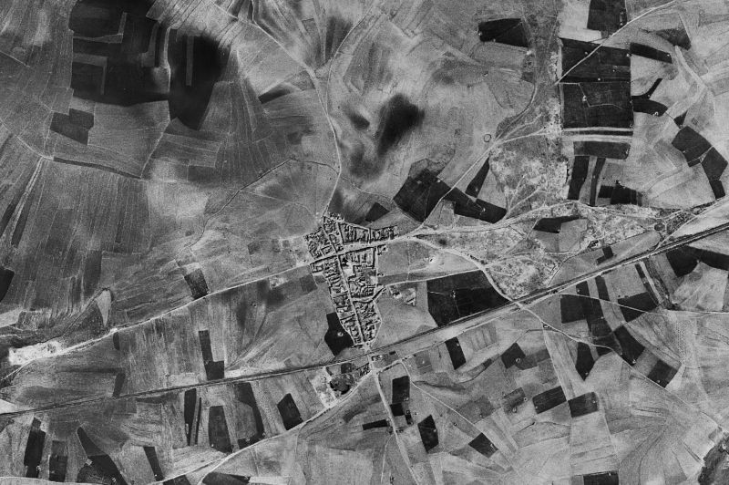 Ortofoto de 1956-1957 del núcleo de Aldeaseca