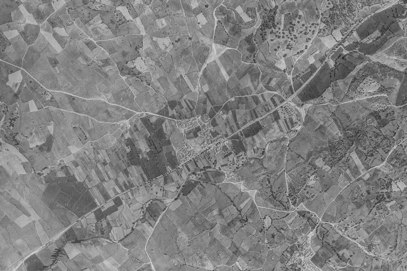 Ortofoto de 1956-1957 del núcleo de La Aldehuela