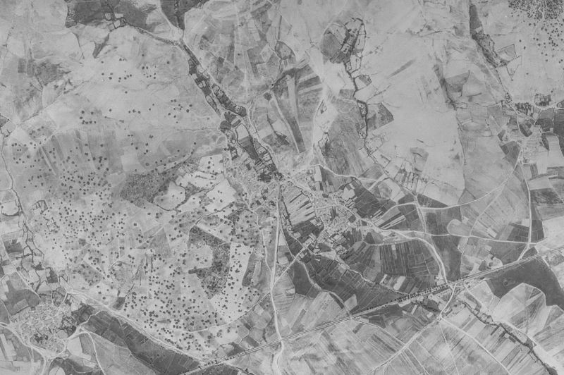 Ortofoto de 1956-1957 del núcleo de Amavida