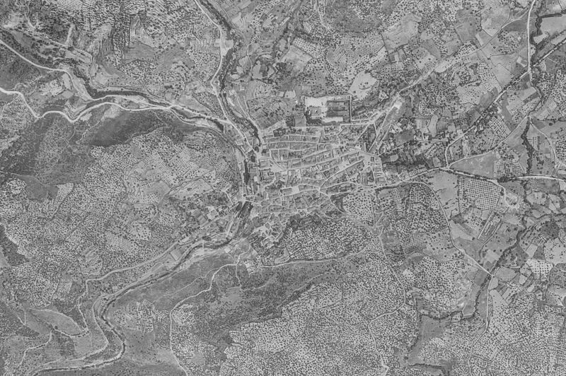 Ortofoto de 1956-1957 del núcleo de Arenas de San Pedro
