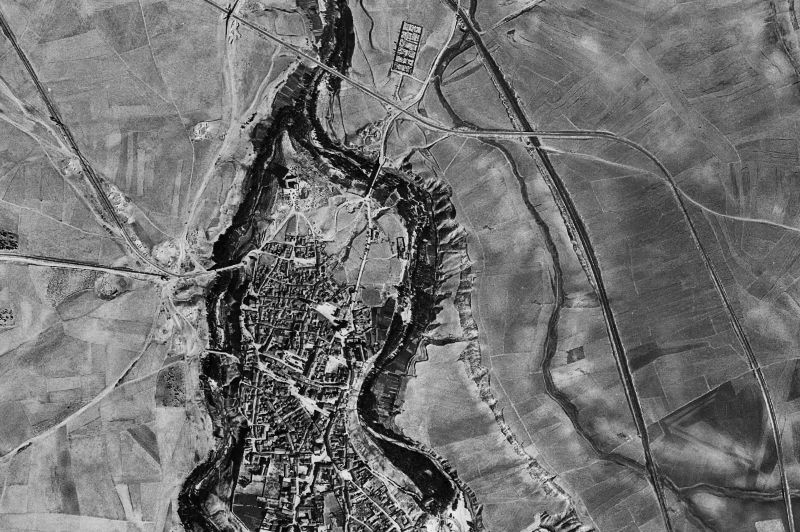 Ortofoto de 1956-1957 del núcleo de Arévalo